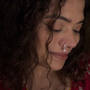 Zircon Drop Nose Ring (Click Lock)